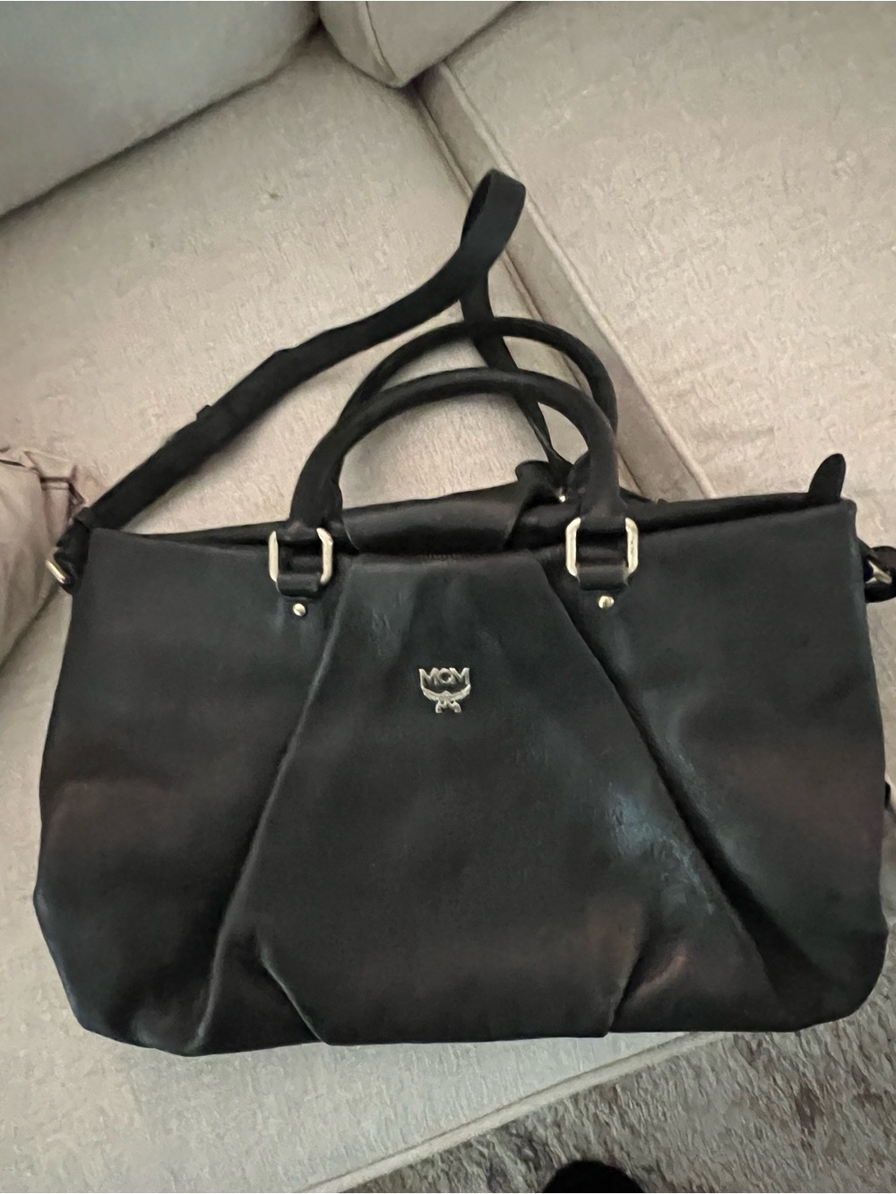 MCM Black Embossed Leather
Two-way Bag